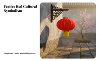 Flocked Fabric Lantern, Red, Outdoor Waterproof, Chinese New Year, Advertising Decor