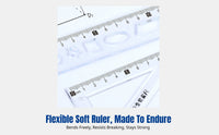 15cm Soft Ruler Stationery Kit, Boxed Flexible Plastic Ruler, School Award Gift for Children