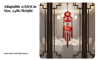 Year of the Horse Hanging Decor, Chinese New Year Red Fu Character, Wooden Festive Wall Decoration