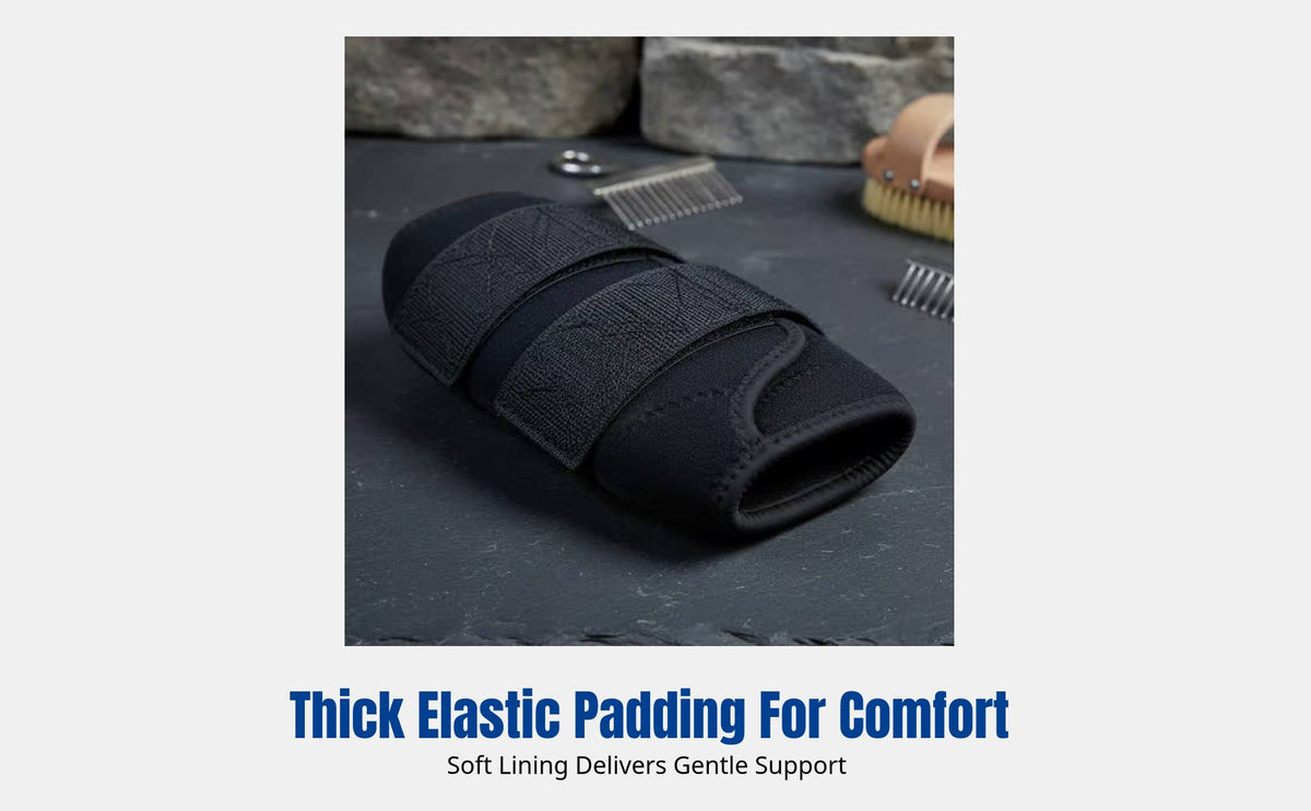 Horse Leg Boots, Neoprene Material, Pressure Protection, Adjustable Straps, Equestrian Gear