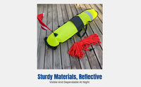 Diving Buoy, Surface Marker Buoy, Swimming Float Bag, Emergency Rescue Float, High Visibility Yellow Orange, Aquatic Activity Equipment