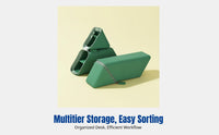 Soft Silicone Pen Case, Large Capacity Stand-Up Pouch, Triangular Expandable Stationery Bag