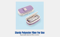 Expandable Pencil Case, Multicolor Twill, Double Zipper, Large Capacity, Multifunctional Stationery Bag for Students