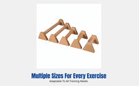 sturdy Beech Parallettes, Push Up Stand, Handstand Bar, Home & Gym Fitness Equipment, high-quality design