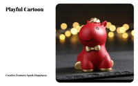 Zodiac Horse Symbol, Red Resin, Modern Couple Desktop Decor