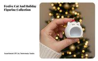 Resin Cat Decor, DIY Winter Cat House, Japanese Cartoon Miniature Gift
