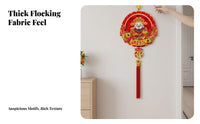 Animated Lighting Chinese Knot Decoration, 2026 Fortune God, Festive Holiday Auspicious Character, Indoor Living Room New Year