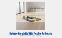 Urban Traffic Tiles, Metropolis Track Building Blocks, Parking Lot Scene, Creative Educational Toy for Kids