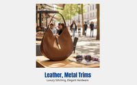 Suede Saddle Bag, Large Tote, High-Quality Half-Moon Shoulder Bag, Fashionable Everyday Style