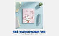 Letter-Size Document Folder, Transparent Binder, Cartoon Design, PP Material, Student Organizer, Certificate and Sheet Music