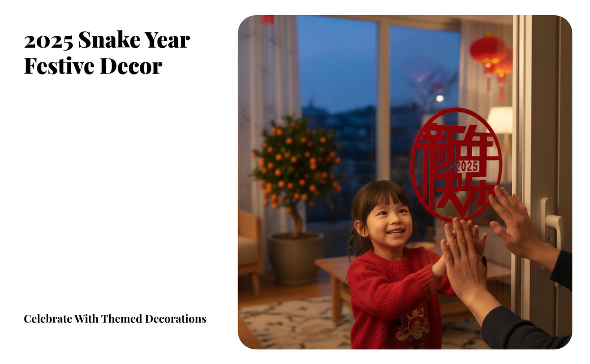 2025 Snake Year Door Sticker, Seasonal Holiday Couplets, Living Room Decor, New Year Blessing Sticker