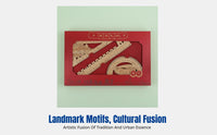 Creative Bamboo Ruler Set, Urban Landmark Engraved, School Stationery, DIY Souvenir, Gift