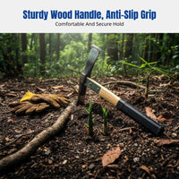 Outdoor Pickaxe, Cross Hoe, Forged Steel, For Vegetation & Bamboo Digging, Multi-Purpose Garden Head