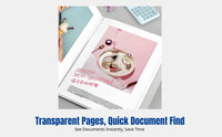 Letter-Size Transparent Document Folder, Loosesheet Organizer for Certificates, Exams, Music