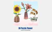 3D Wooden Flower Model Kit, DIY Craft, Home Decor, Educational Toy for Adults