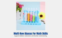 Children's Math Manipulatives Abacus Counter, Multi-Functional Addition Subtraction Tool, Early Learning Aid