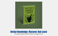 Witch Herbal Notebook, Coil-bound, Vintage Plant Theme, Botanical Collectible, Home Decor