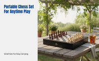 Portable Wooden Chess Board, Desktop Educational Strategy Game, Bulk