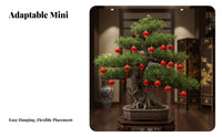 Chinese Flocked Lantern Hanging Decoration, Red Mini Lantern, Festive New Year Decor, Outdoor Holiday Decoration