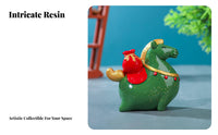 Chinese Style Resin Horse Figurine, Creative Lucky Horse Decor, Desktop Ornament, Car Accessory, Gift Idea