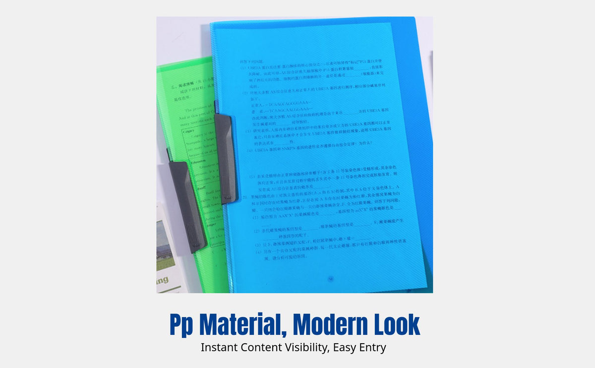 Colorful PP Document Folder, Rotating Bar, Simple Storage, Candy Colors, Letter Size Organizer