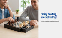 Portable Wooden Chess Board, Desktop Game, Educational, Complete Set, Youth, Family, Wholesale