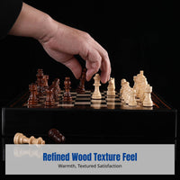 Portable Wooden Chess Board, Desktop Game, Educational, Complete Set, Youth, Family, Wholesale
