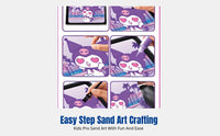 Sand Art Kit for Kids, Kuromi & My Tune DIY Craft, 12 Colored Sands, Gift Box