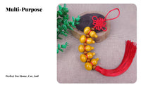 Handmade nylon Chinese knot gourd decoration, random design, ideal holiday gift.