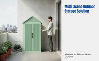 Outdoor Aluminum Storage Cabinet, Sun-Resistant Organizer, Garden Patio Utility Locker, Waterproof, Multi-Scene