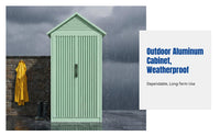 Outdoor Aluminum Storage Cabinet, Sun-Resistant Organizer, Garden Patio Utility Locker, Waterproof, Multi-Scene