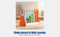 Abacus Counter, 5-Row Educational Math Toy for Kids, Compact, Random Color