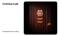 Chinese New Year Door Decor, Snake Year Plush Fu Character, Lion Dance Wall Hanging