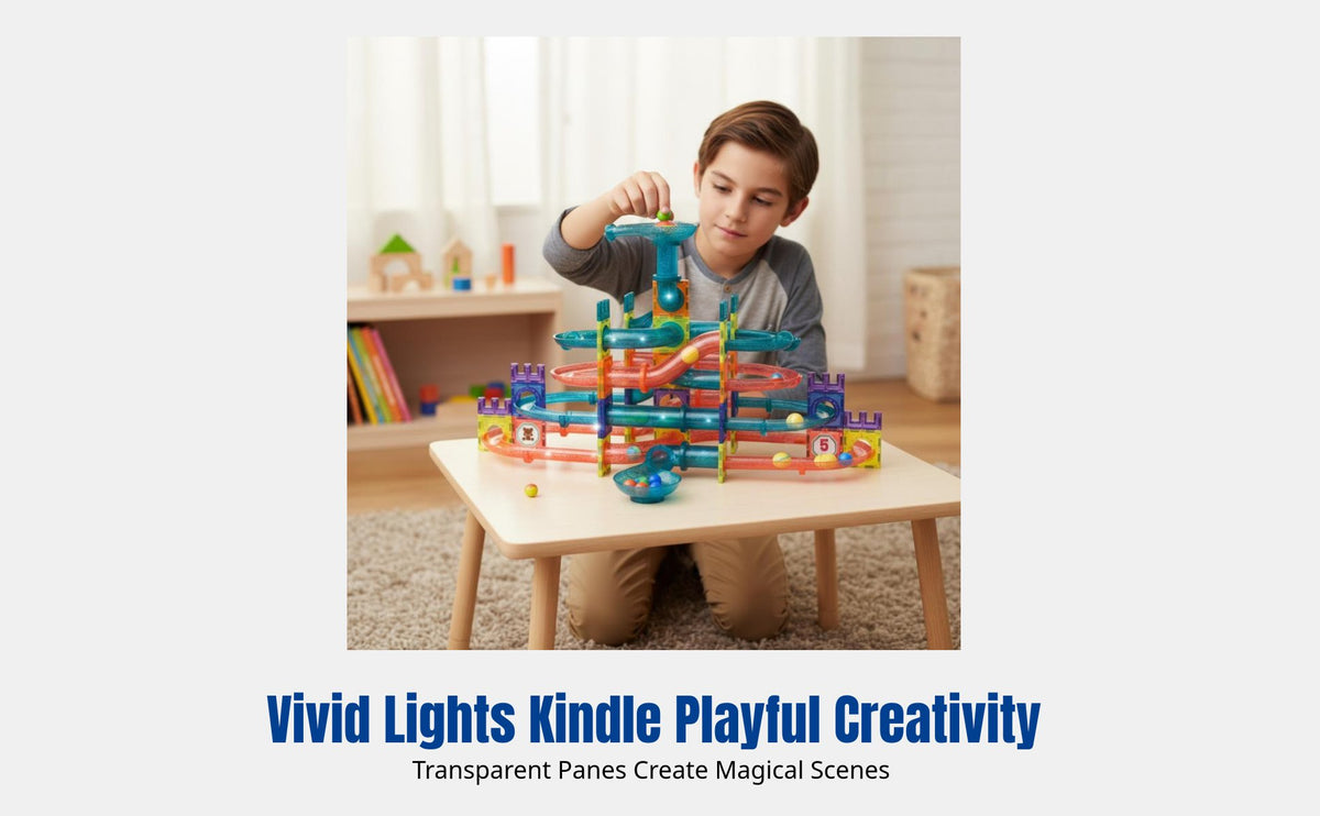 Light-Up Tiles, DIY Pipeline Track, Educational Building Toy for Kids