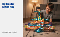 Light-Up Tiles, DIY Pipeline Track, Educational Building Toy for Kids