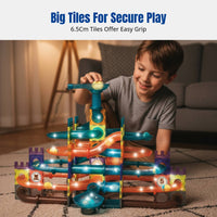 Light-Up Tiles, DIY Pipeline Track, Educational Building Toy for Kids