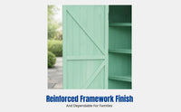 Outdoor Storage Cabinet, Durable Wood, Waterproof, Sun Resistant, Multi-Tier Organizer for Garden, Patio, Balcony