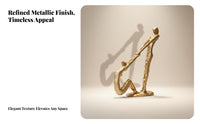 Modern Minimalist Metal Abstract Figure Decor, Aluminum Sculpture, Creative Art for Living Room, Tea Room, Study