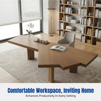 Hardwood Office Desk, Modern Writing Table, New Chinese Design Workstation, Multiple Sizes