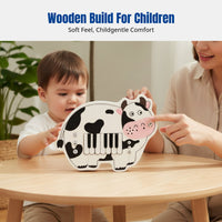 Kids Wooden Animal Electronic Keyboard, Early Learning Keyboard Toy, Educational Multifunctional Instrument