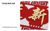 Housewarming Couplets, New Home Arrangement, Moving-In Ceremony, Door Sticker, Gold Foil Flocking Fabric, Chinese Blessing