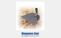 Hoe, Tempered Manganese Steel, Wide Classic Design, Ideal for Weeding, Digging, Land Preparation