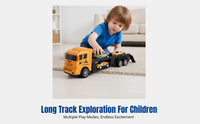 Dinosaur Engineering Vehicle, Transforming Alloy Track Launcher, Educational Car Toy for Boys