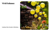 Yellow Paper Lanterns Set, Round Hanging Outdoor Patio Decor for Birthday, Wedding, Event