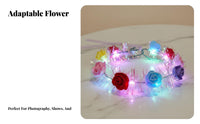 LED Luminous Twining Floral Kids Fairy Headband, Glowing Flower Hair Accessory for Photography, Party, Event
