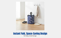Foldable Shopping Cart, Large Capacity Grocery Trolley, Telescopic Handle, Portable Utility Cart for Home and Supermarket