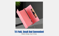 Aluminum Alloy Writing Board, Letter-Size Foldable Three-Fold Board, Portable Document Holder, Multi-Color, Strong Fastener