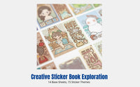 Sticker Book, Creative Scenery DIY, No-Cut Craft, Quiet Activity for Kids