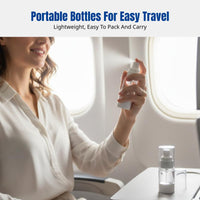 Vacuum Travel Dispensing Bottle Set, AS Resin, Press Pump Spray Bottle, Portable Cosmetic Lotion Container, Multi-Size,