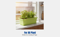Vegetable Planter Box, Rectangular Balcony Pot, Long Flower Pot for Strawberry, Indoor Outdoor